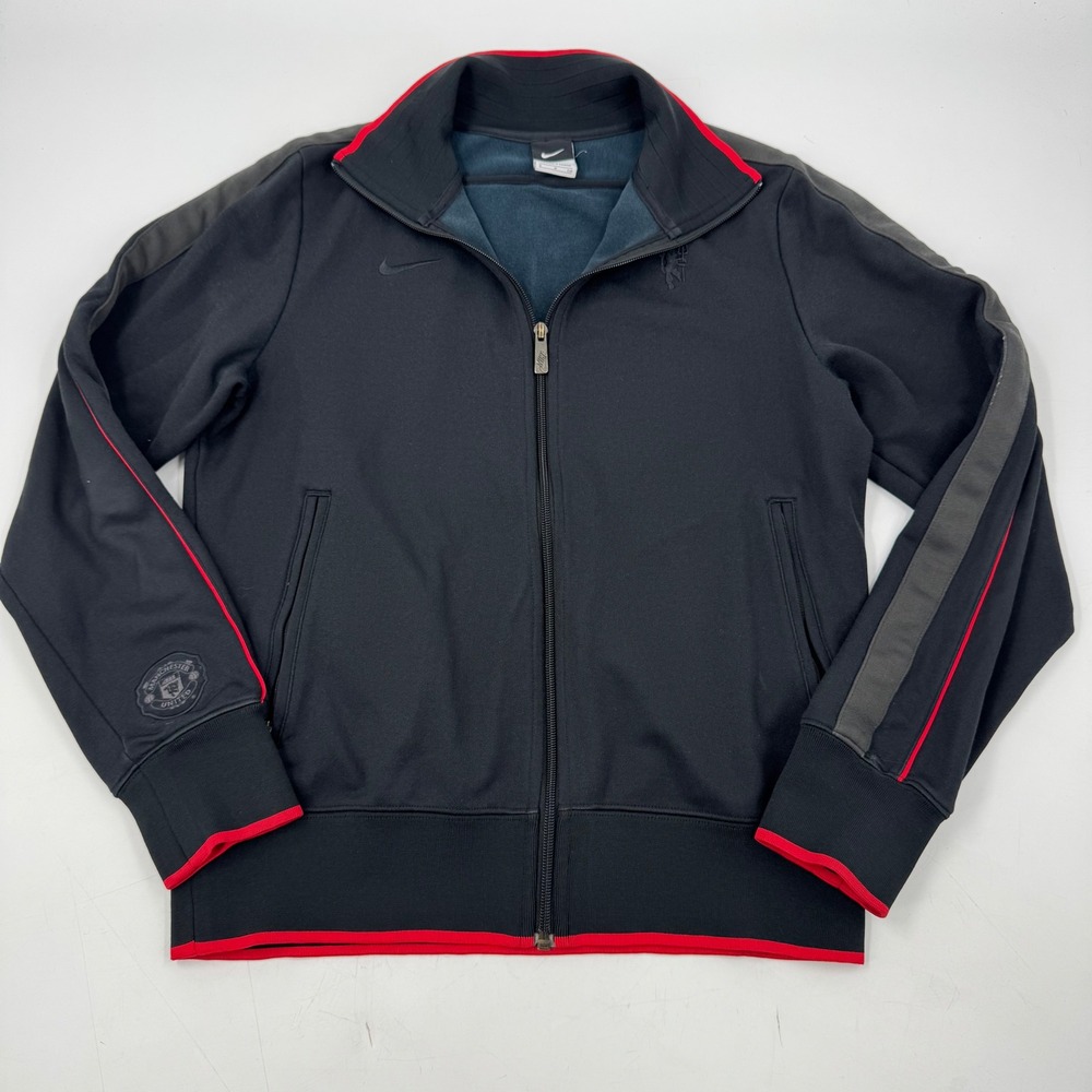 Nike Manchester United Soccer Football Track‎ Jacket Zip Black Small 393729-010